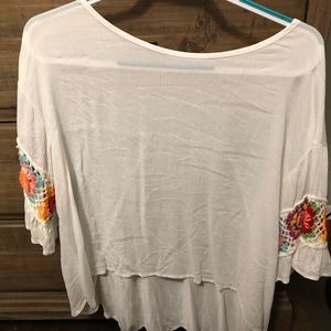 White Crochet Mexican Top